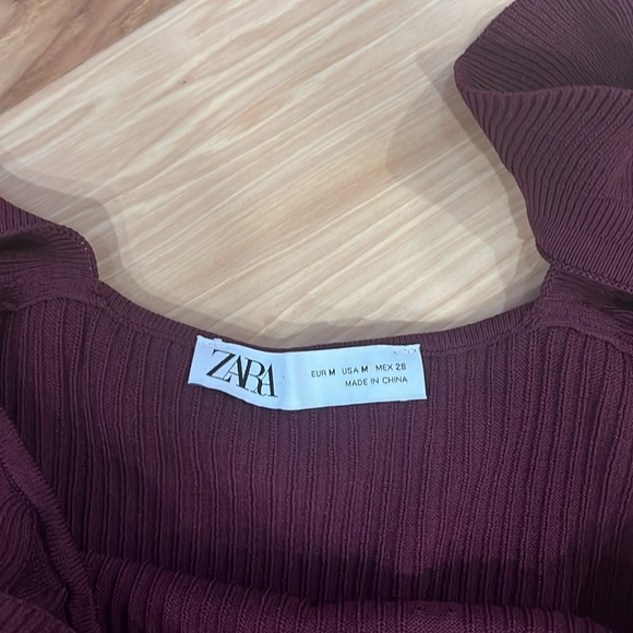 Zara knit dress with ruffle straps and pleats! - Picture 4 of 4